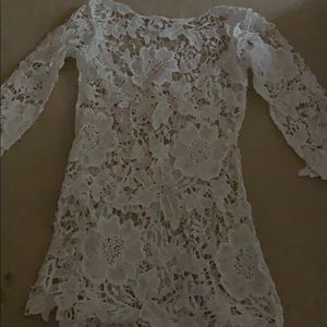 Lace beach coverup